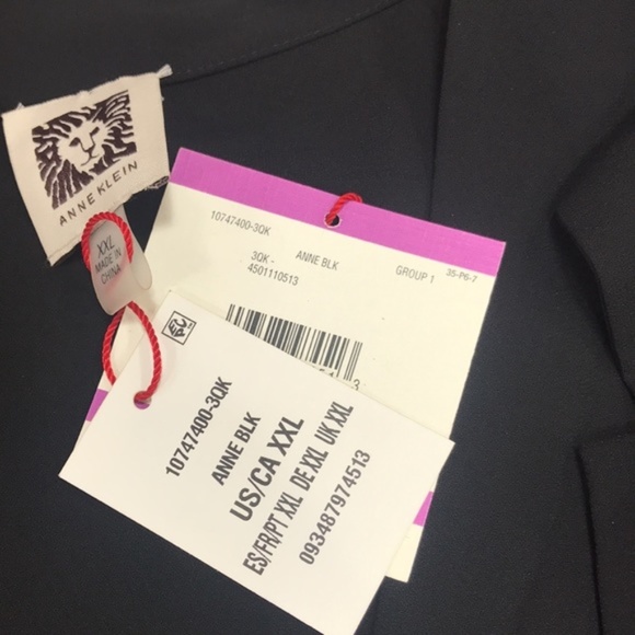 Anne Klein Women's V-Neck Bow Blouse - Picture 6 of 6